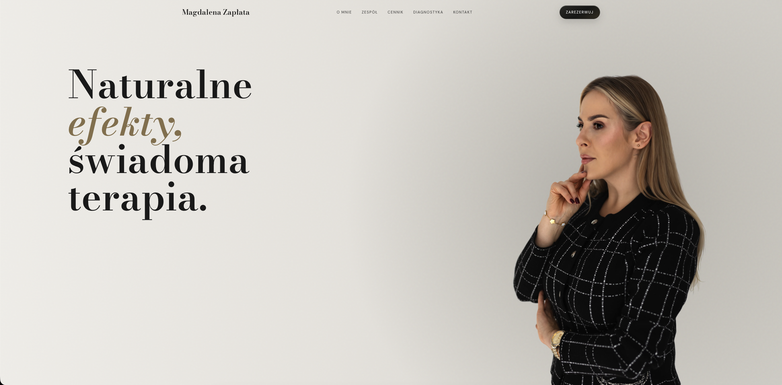 Strona Magdalena Zapłata — widok desktopowy